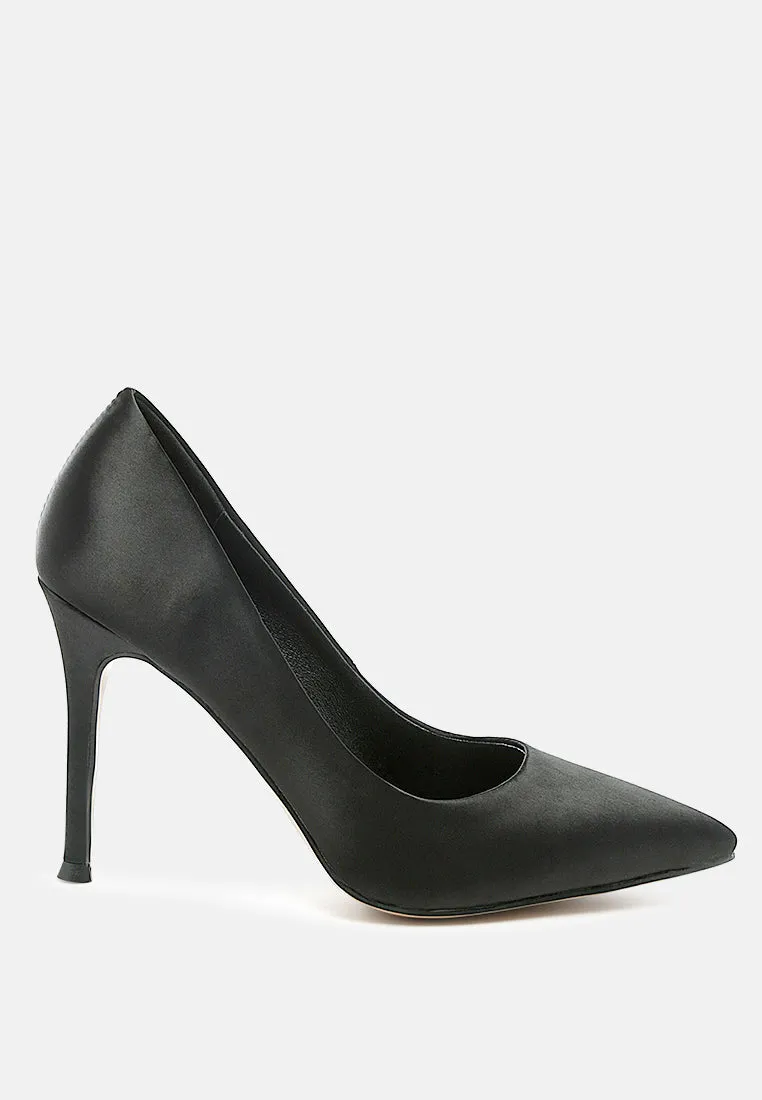 fizzy goblet satin stiletto pumps London Rag