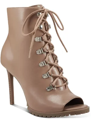 Florita Womens Zipper Zip Up Lace-Up Heels