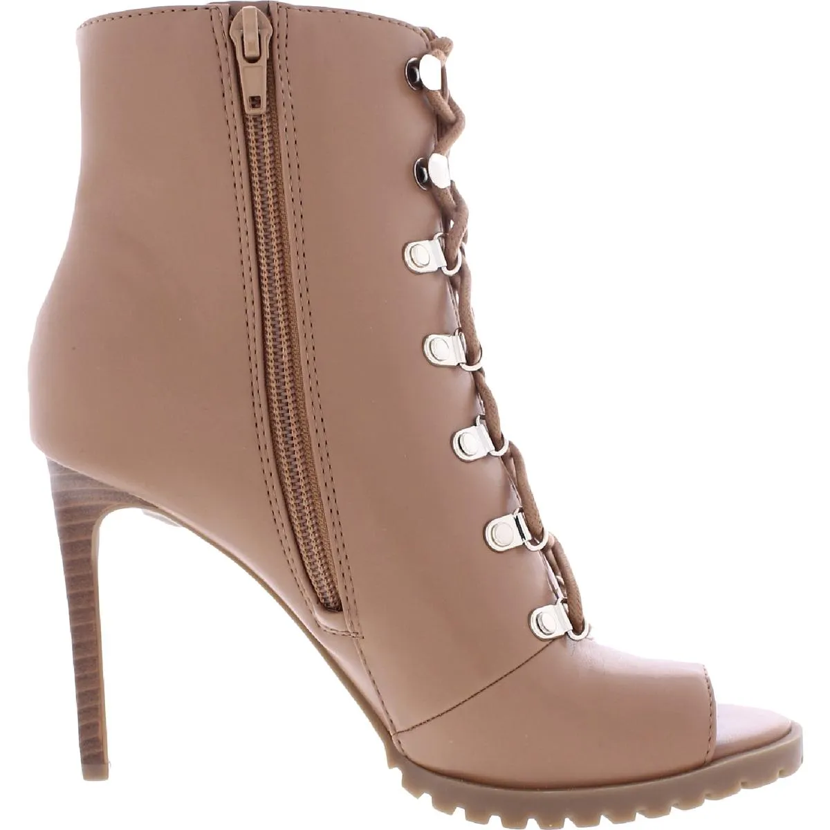 Florita Womens Zipper Zip Up Lace-Up Heels