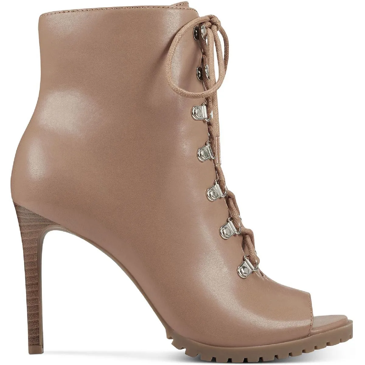 Florita Womens Zipper Zip Up Lace-Up Heels