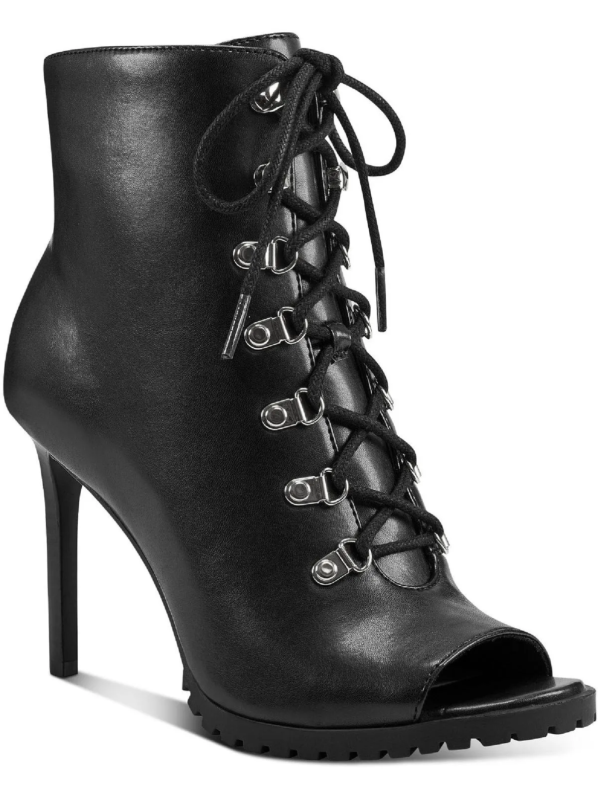 Florita Womens Zipper Zip Up Lace-Up Heels