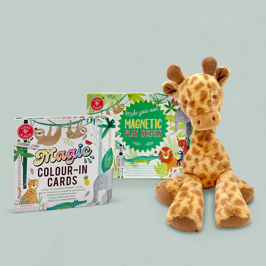 Floss & Rock Jungle Activity Play Set with Georgie Giraffe Soft Toy