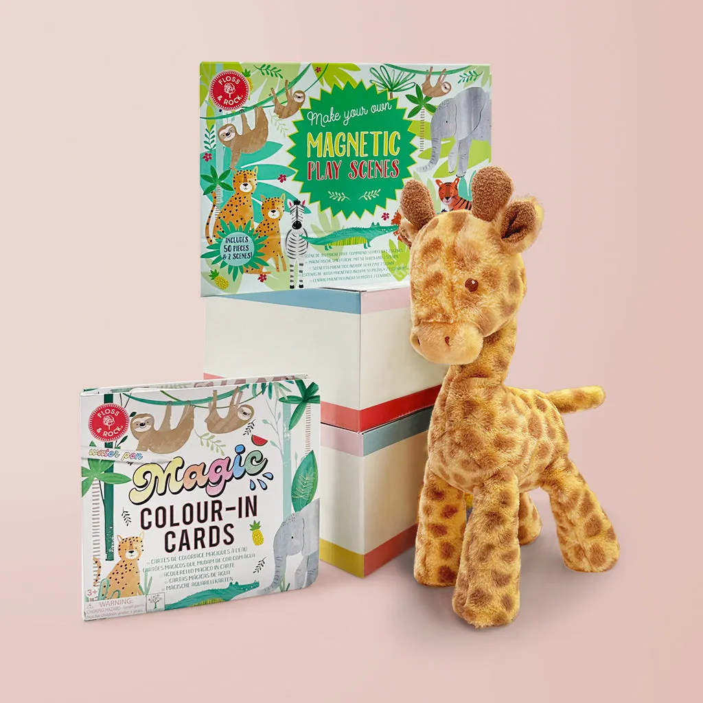 Floss & Rock Jungle Activity Play Set with Georgie Giraffe Soft Toy