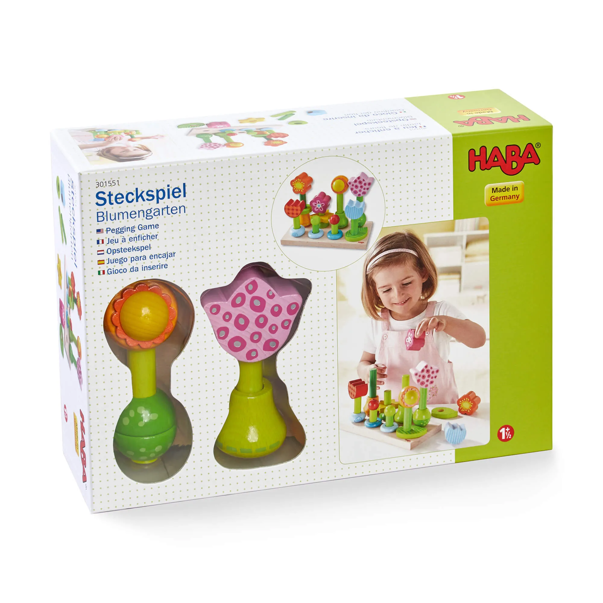 Flower Garden Wooden Sorting and Stacking Game