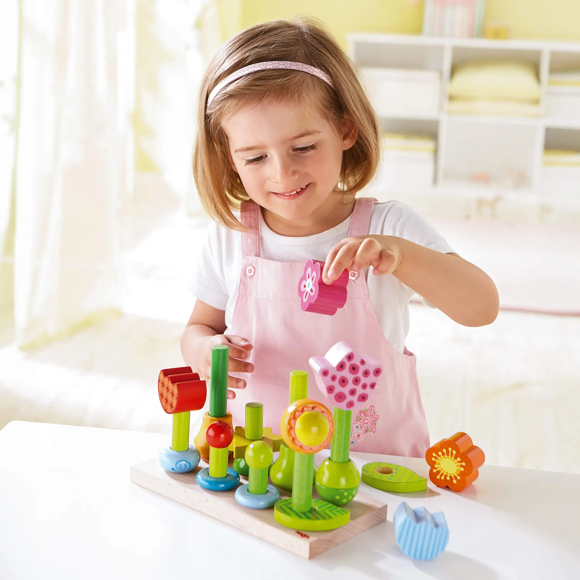 Flower Garden Wooden Sorting and Stacking Game