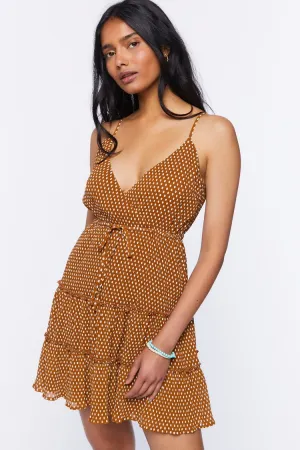 Forever 21 Women's Polka Dot Mini Cami Dress Brown/Cream Forever 21