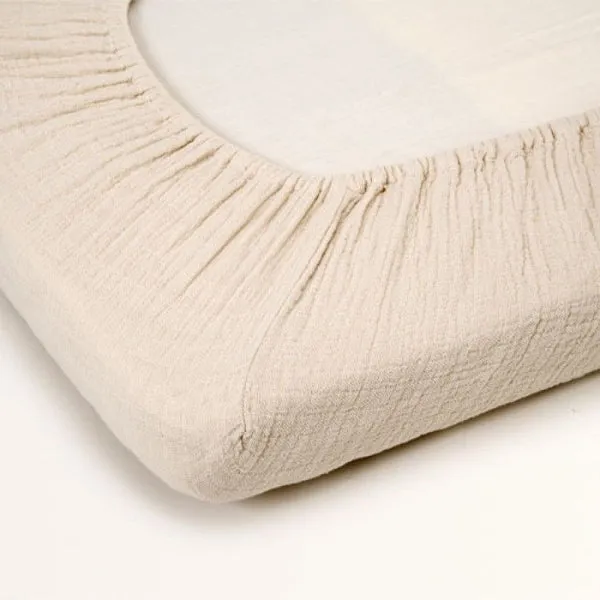 Garbo&Friends Muslin Changing Mat Cover - Eggshell