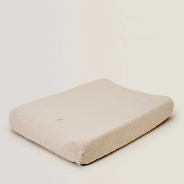 Garbo&Friends Muslin Changing Mat Cover - Eggshell