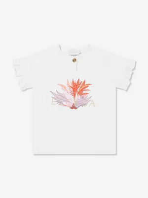 Girls Embroidered Logo T-Shirt in White