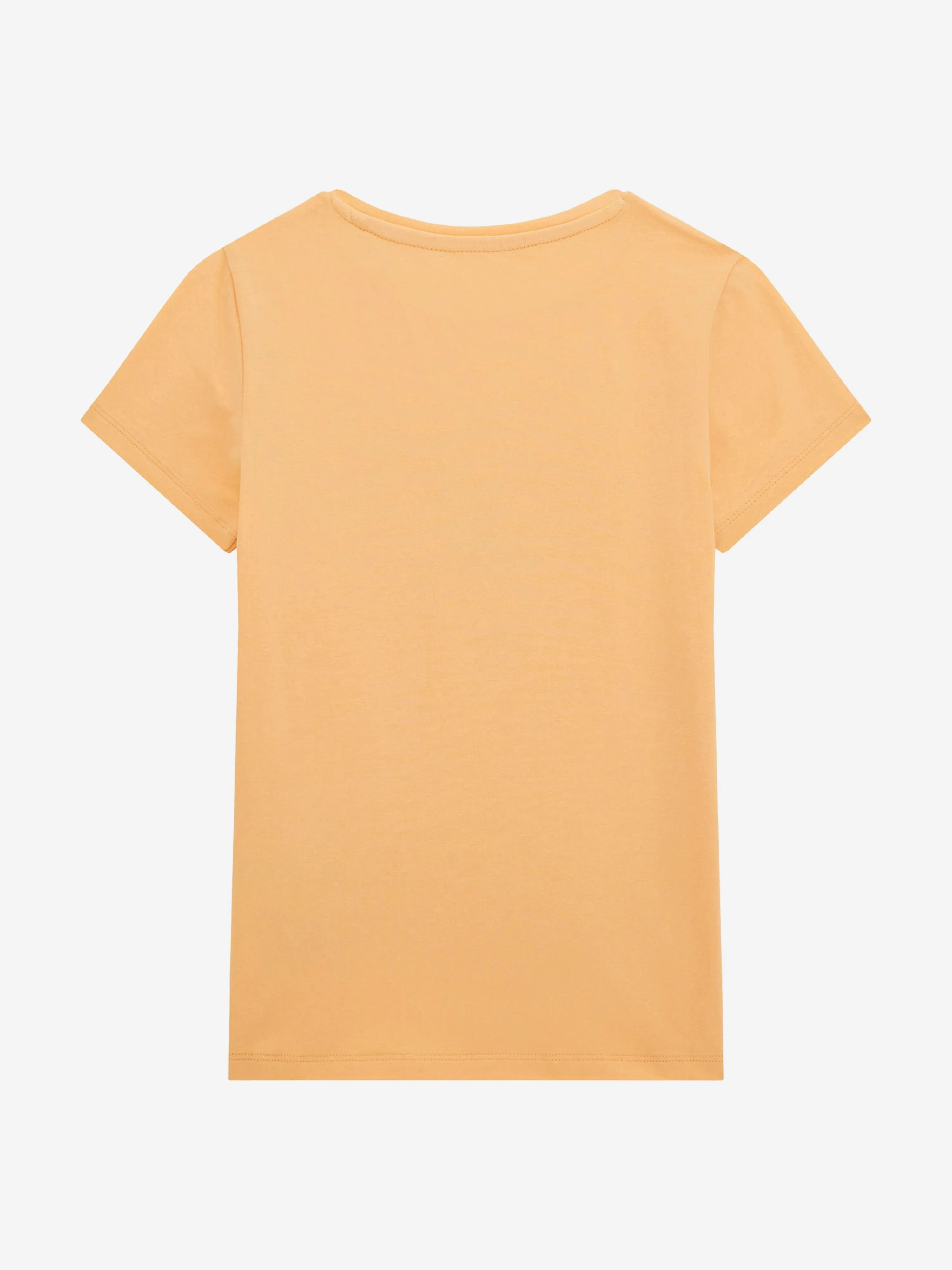 Girls Floral Logo T-Shirt in Orange