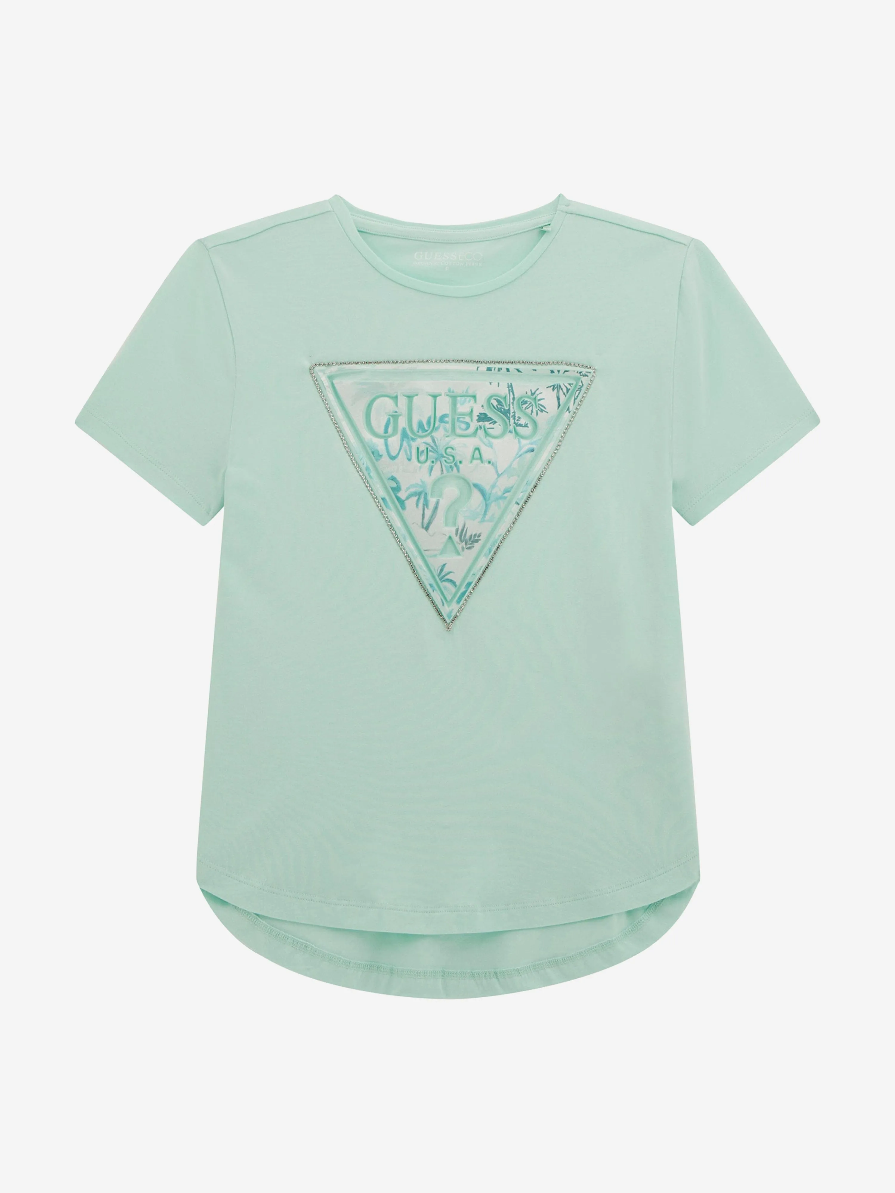 Girls High Low T-Shirt in Green