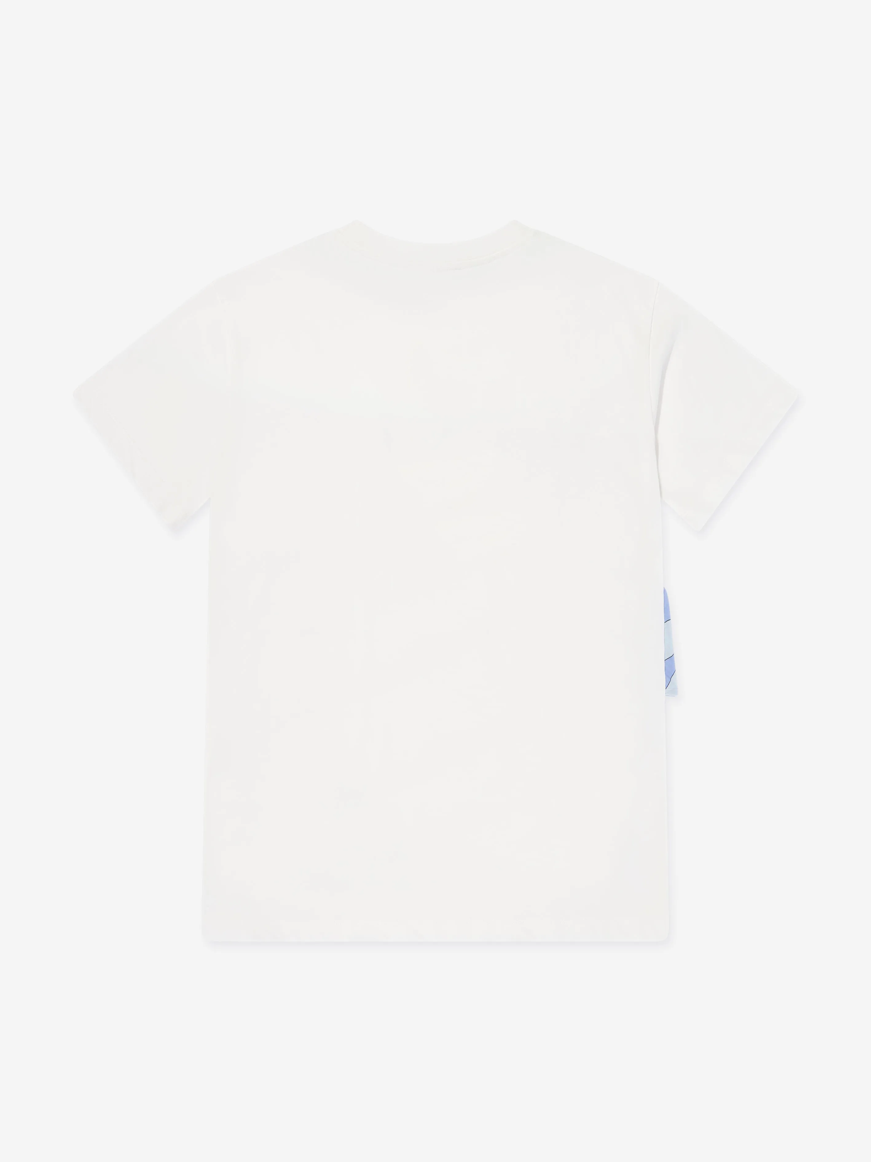 Girls Logo Ruffle Jersey Dress in Ivory
