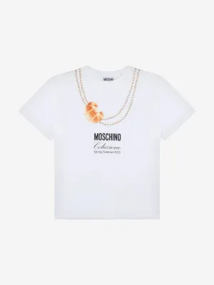 Girls Necklace Print T-Shirt in White