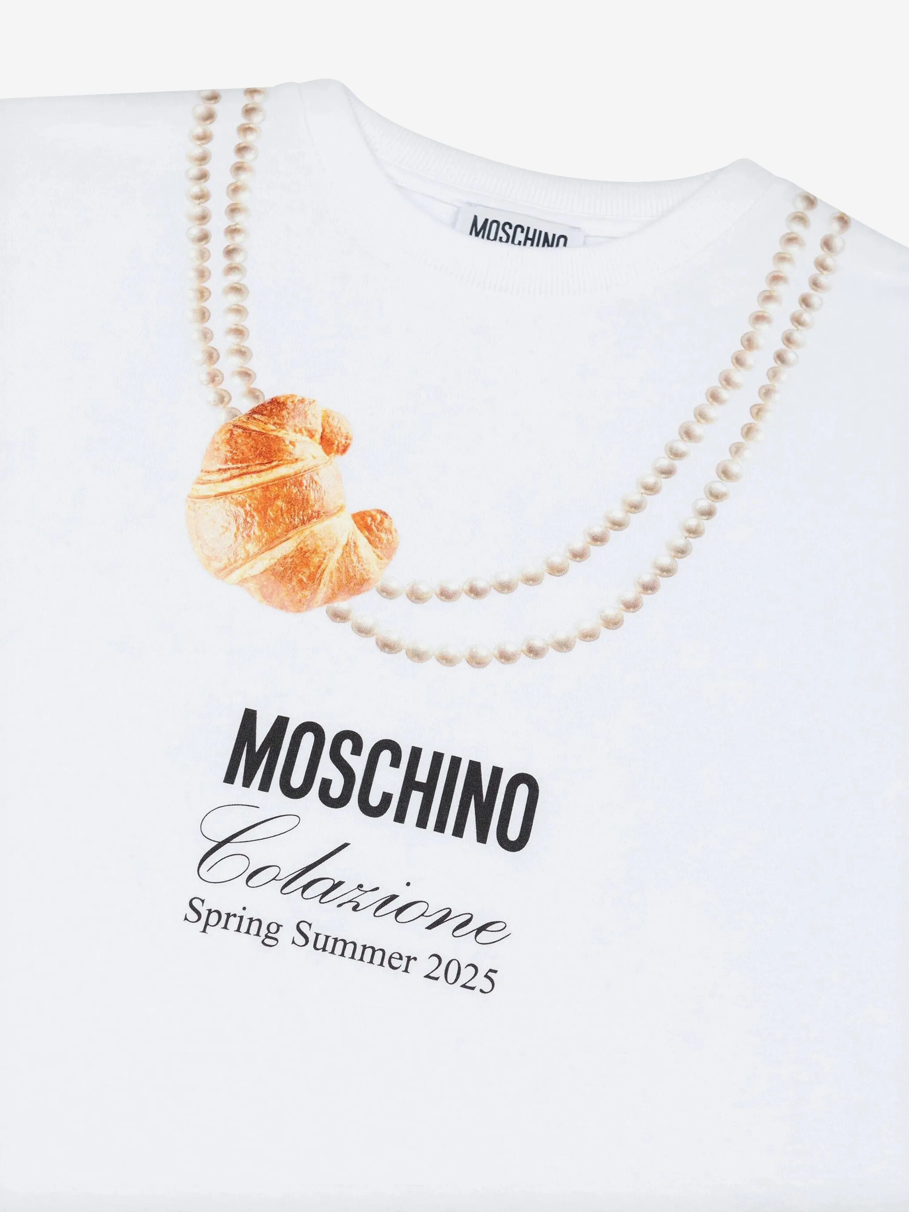 Girls Necklace Print T-Shirt in White