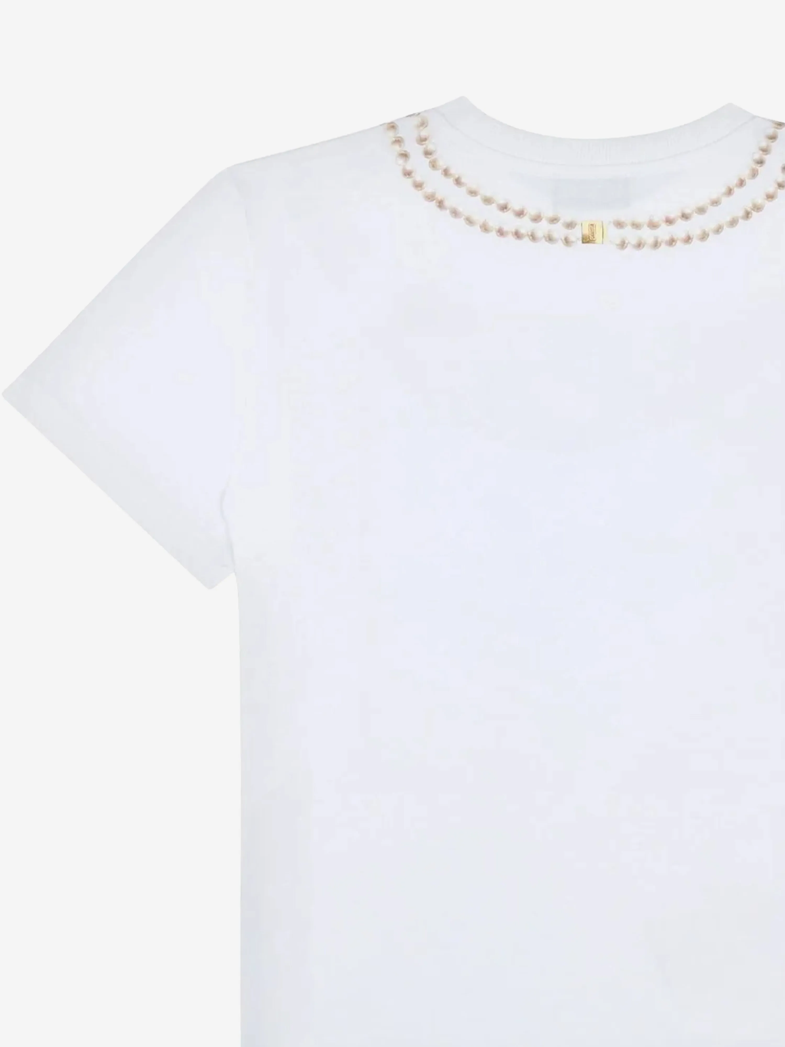 Girls Necklace Print T-Shirt in White