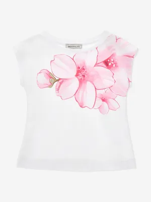 Girls Peach Blossom T-Shirt in White