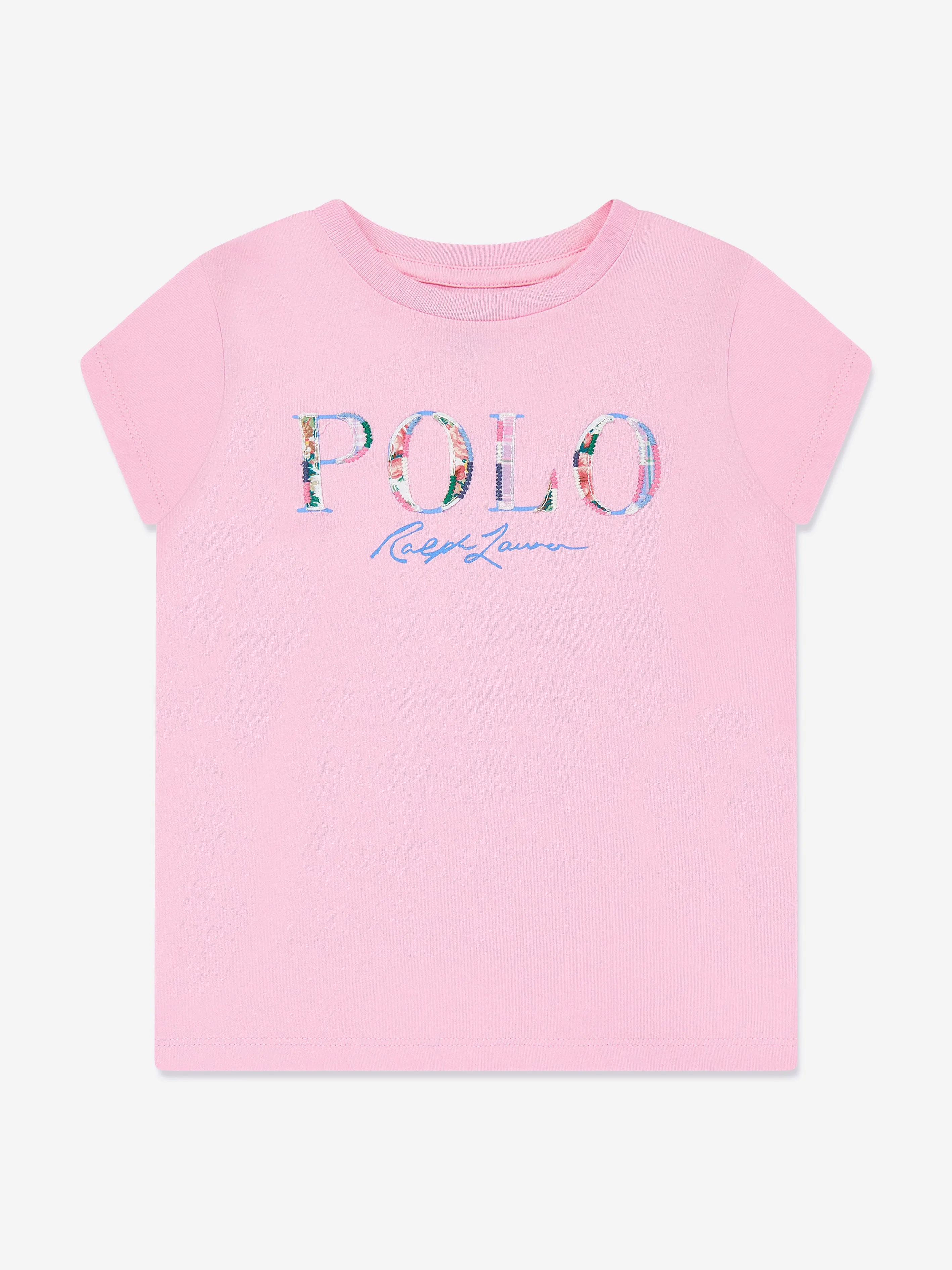 Girls Polo Logo T-Shirt in Pink