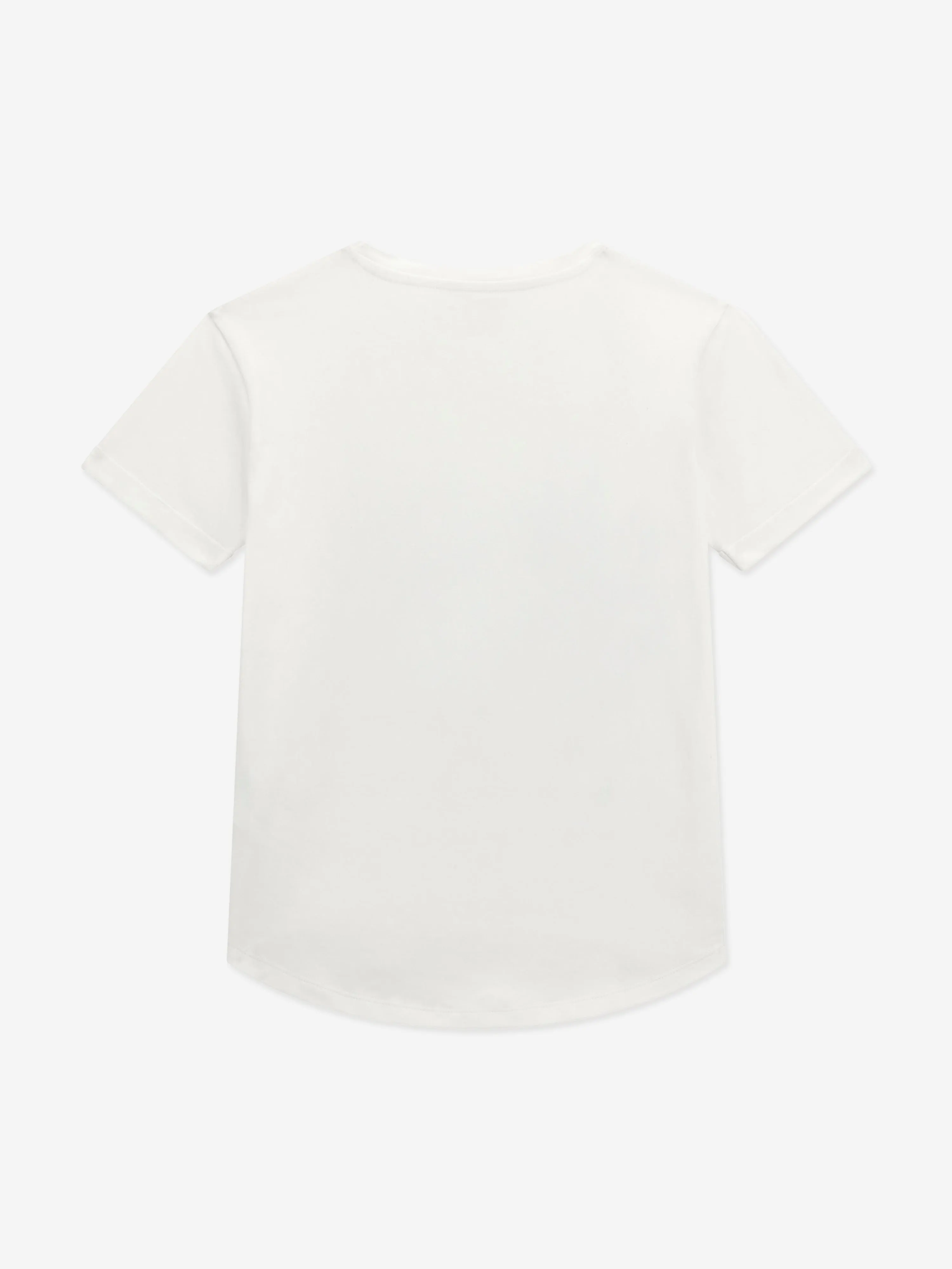 Girls Sequin Heart T-Shirt in White