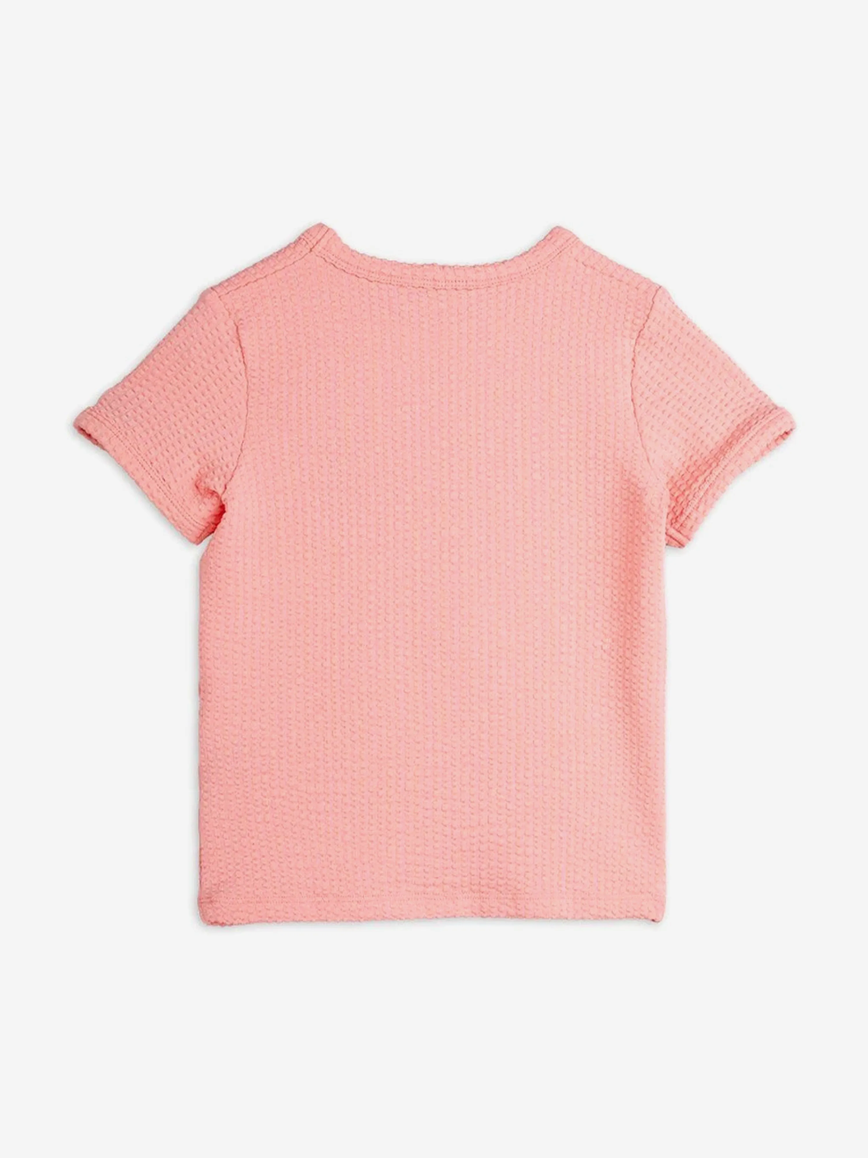 Girls Violin Embroidered T-Shirt in Pink
