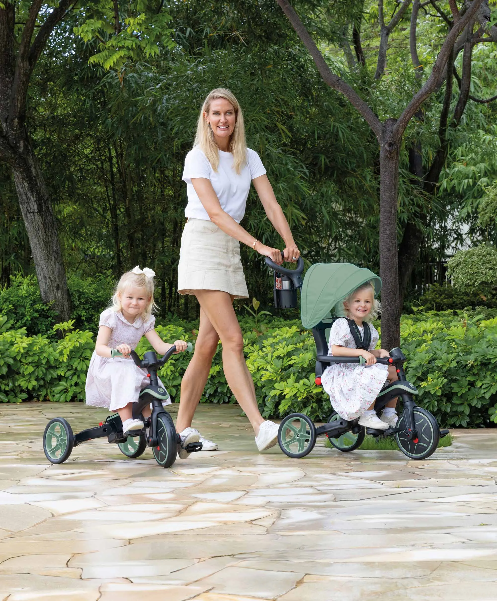 Globber Explorer Foldable 4-in-1 Trike - Olive