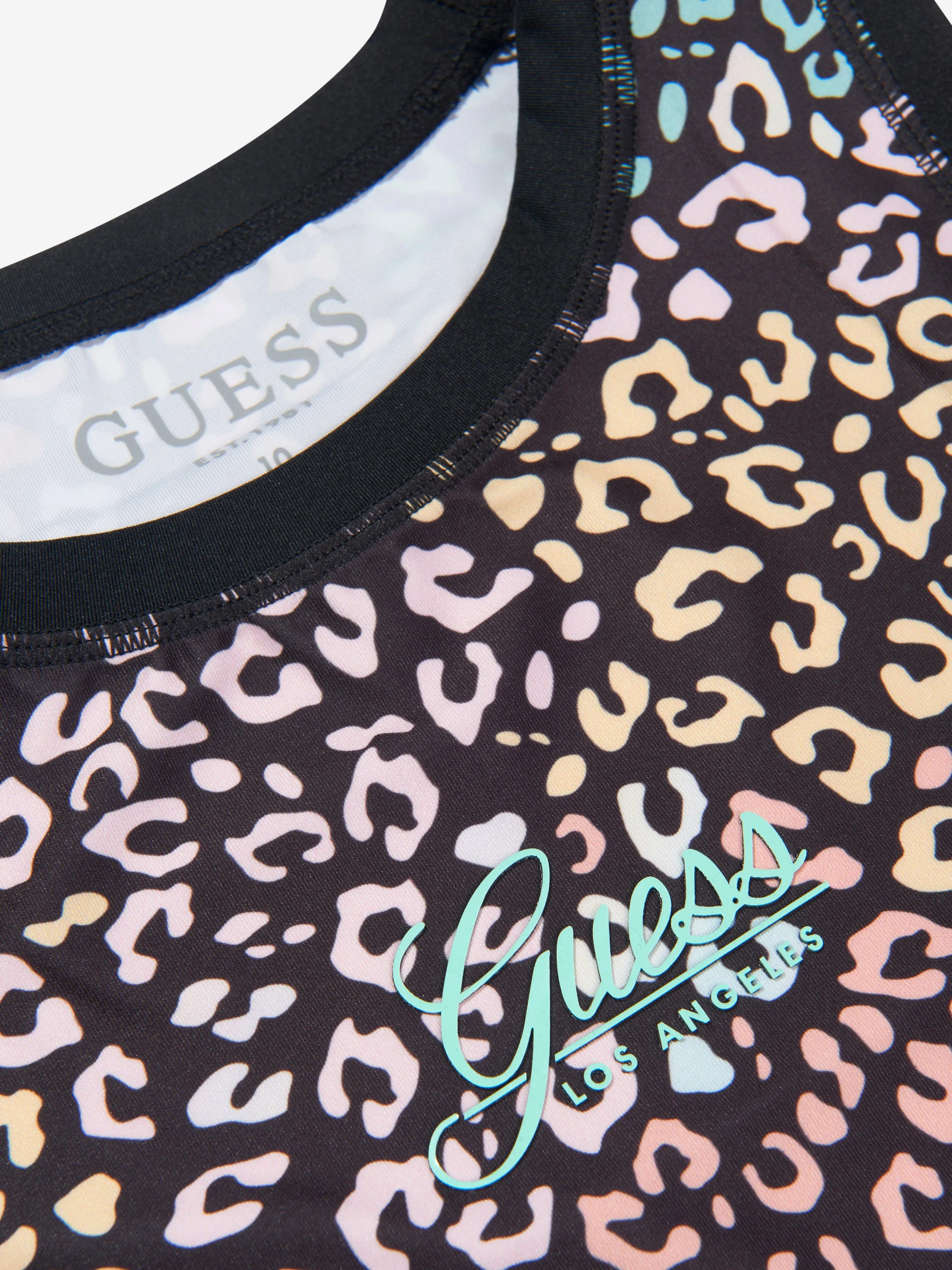 Guess Girls Leopard Print Crop Top