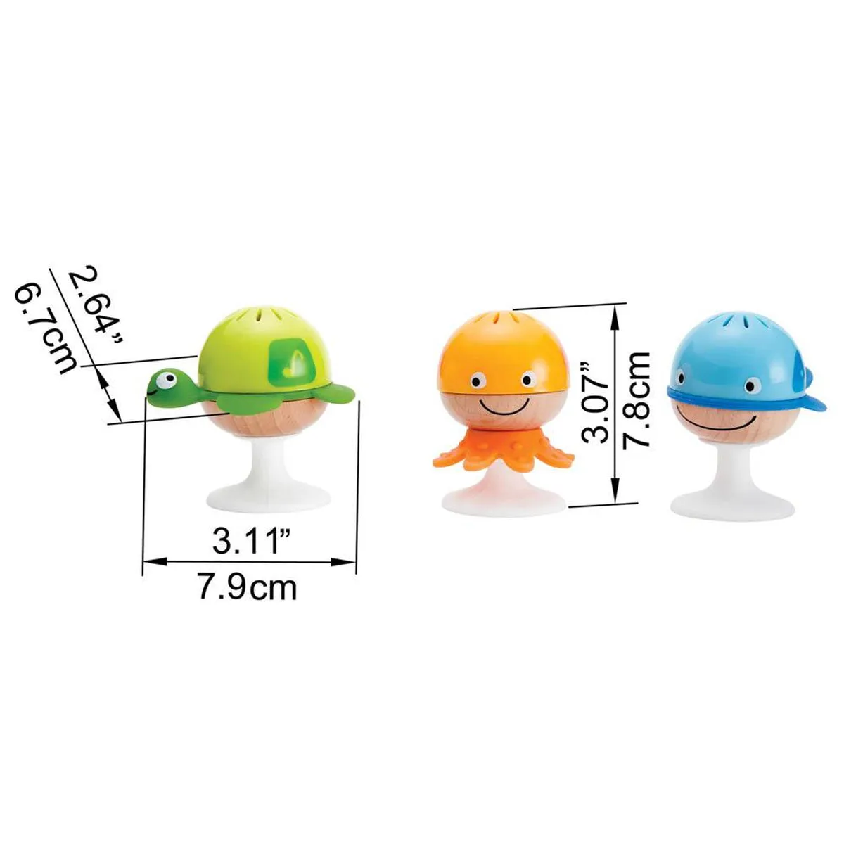 Hape stay-put rattle set