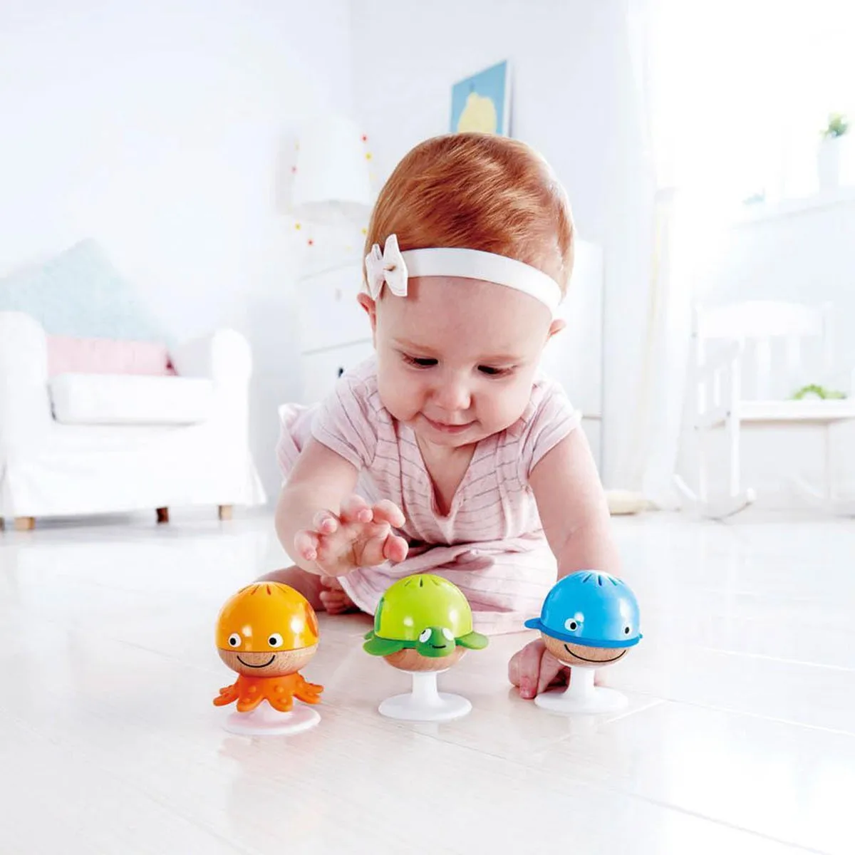 Hape stay-put rattle set