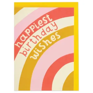 Happy Birthday Greetings Card, Rainbow