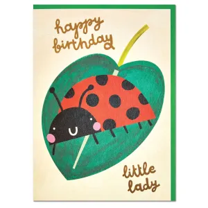 'Happy Birthday'  Ladybird Birthday Card