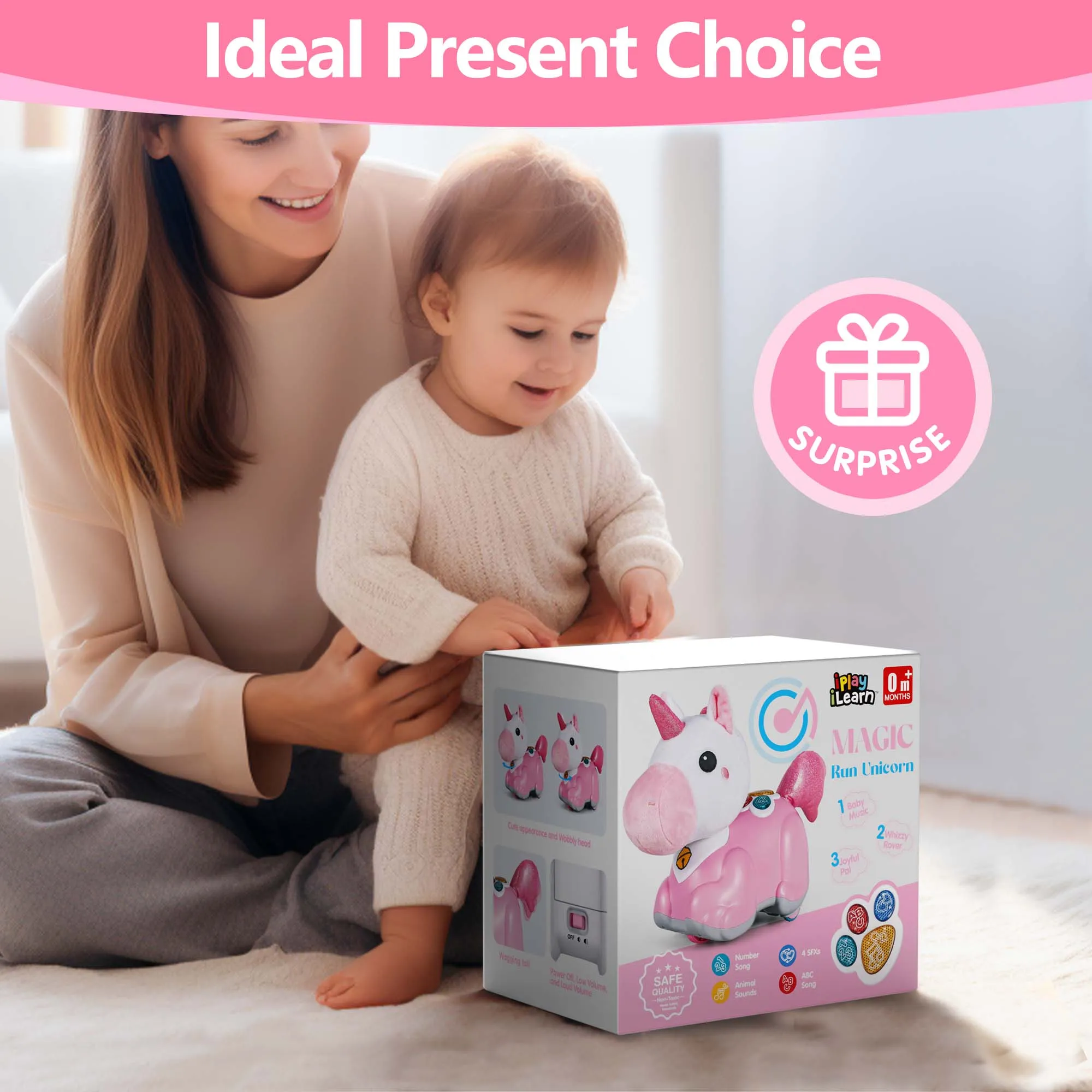 iPlay, iLearn Baby Musical Unicorn Toy