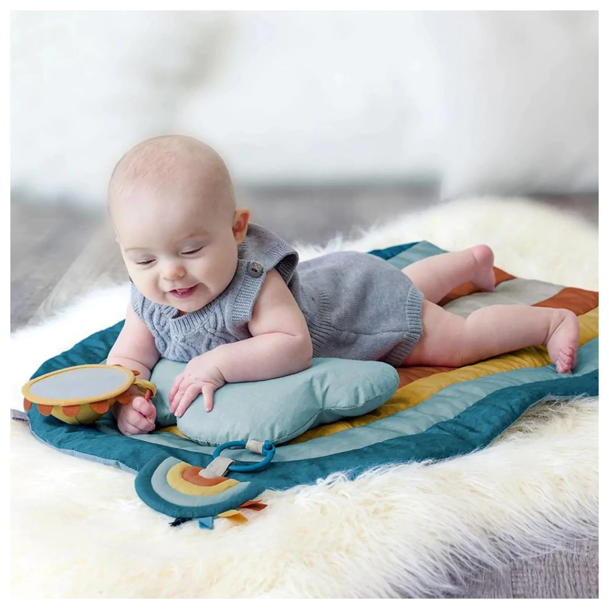 ITZY RITZY Bitzy Bespoke Ritzy Tummy Time Rainbow Play Mat