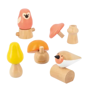 JANOD Birds and Mushrooms Screw Toys