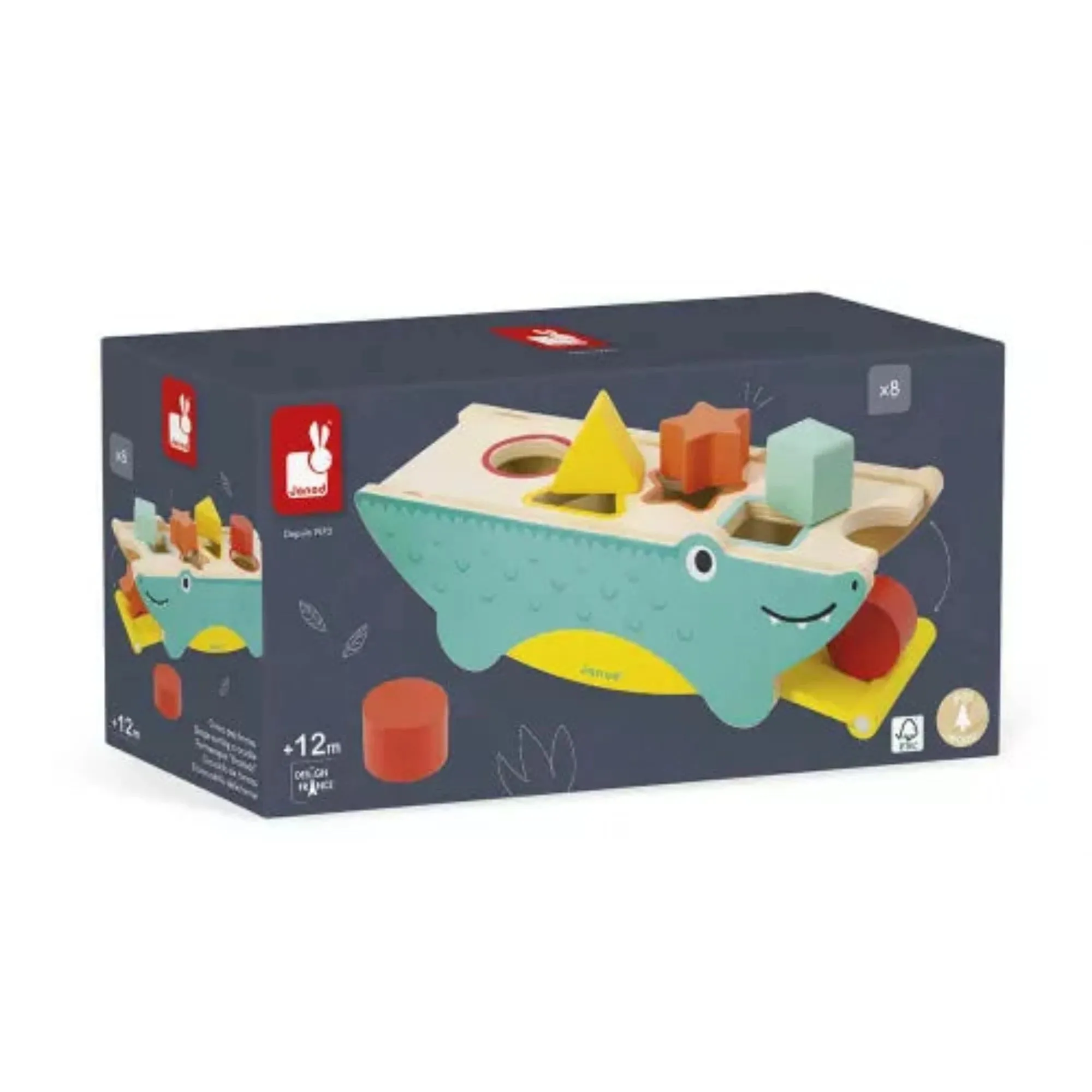 JANOD Shape Sorting Crocodile - Tropik