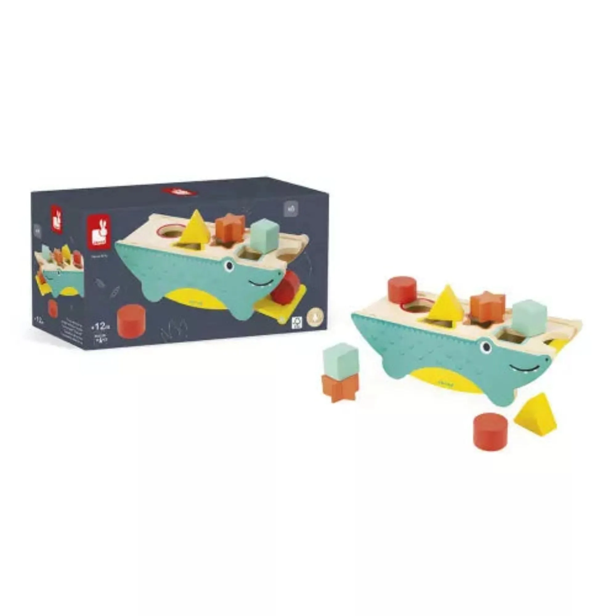 JANOD Shape Sorting Crocodile - Tropik