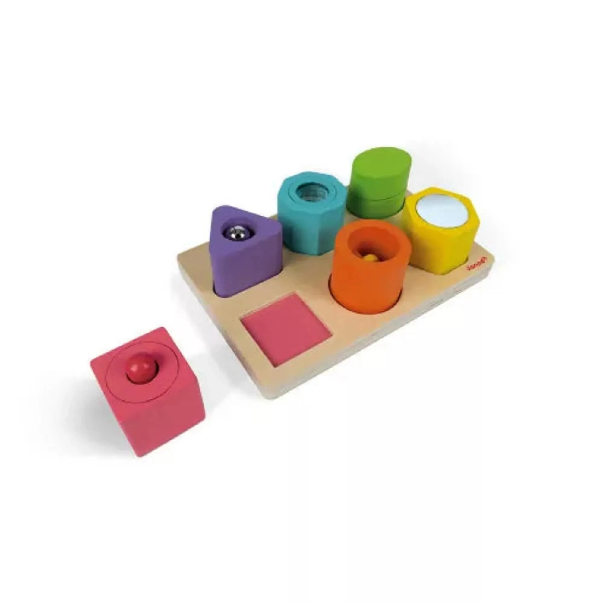 JANOD Shapes & Sounds 6-Block Puzzle