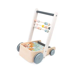 Janod Sweet Cocoon Cart with ABC Blocks