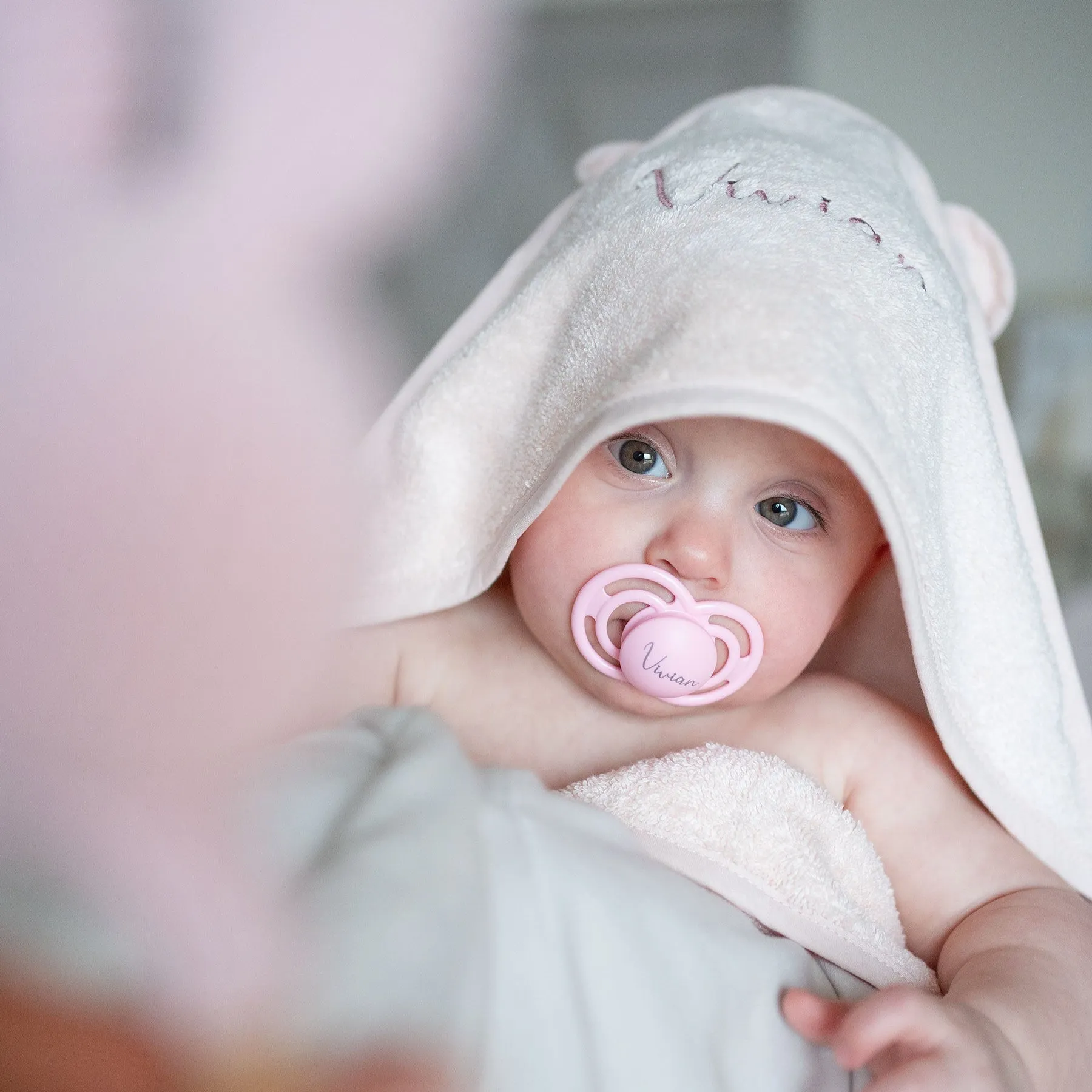 JBØRN Baby Gift Set | Organic Cotton Baby Hooded Towel & Bath Toys