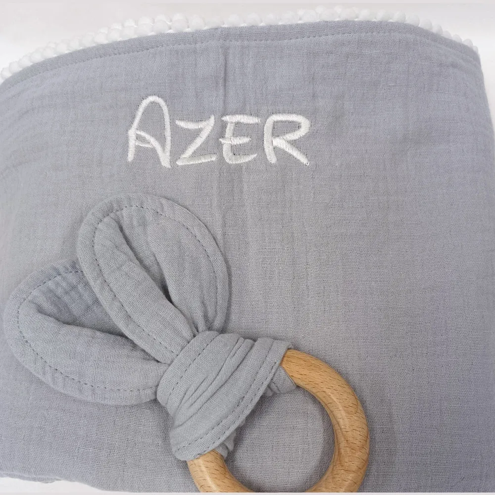JBØRN Baby Gift Set | Organic Muslin Swaddle Blanket & Teether