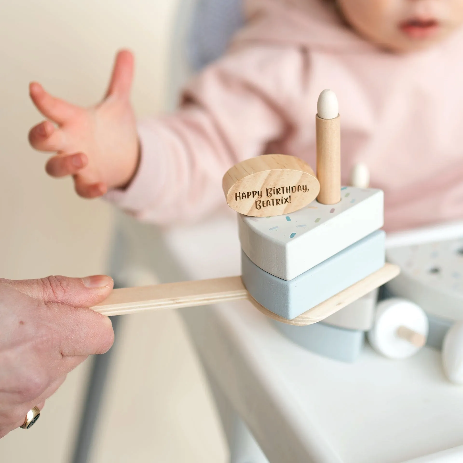 JBØRN Personalised Wooden Birthday Cake