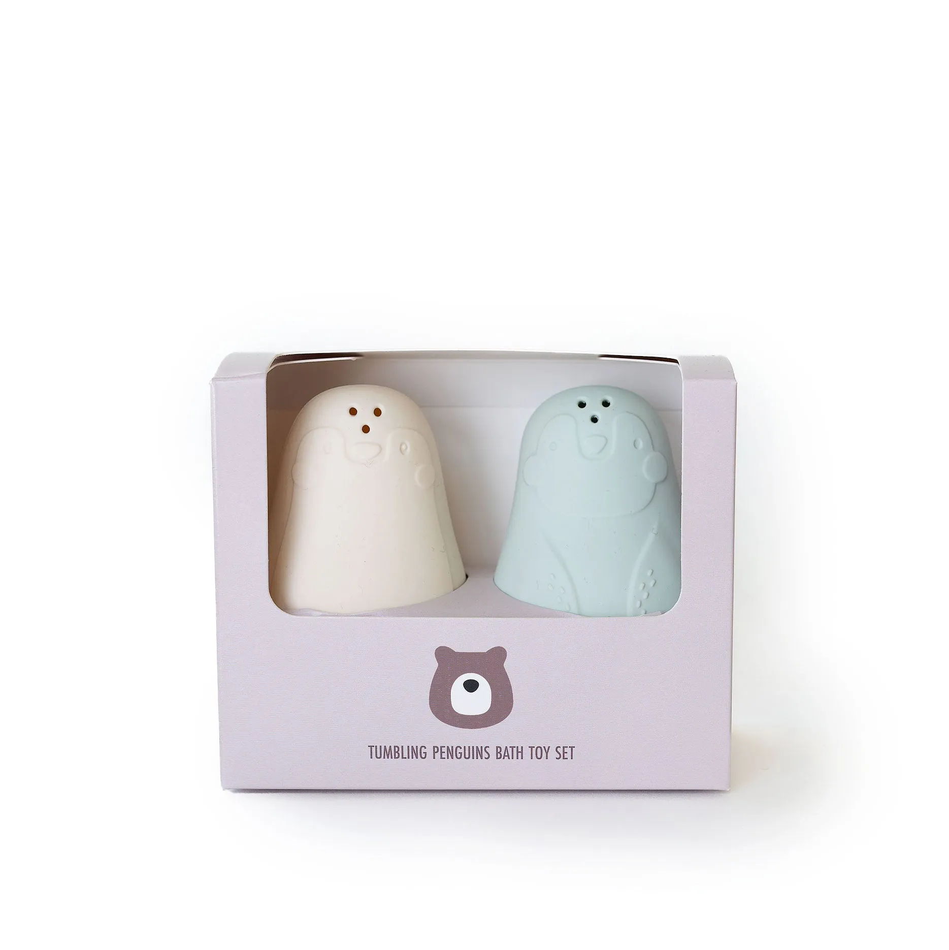 JBØRN Tumbling Penguins Bath Toy Set