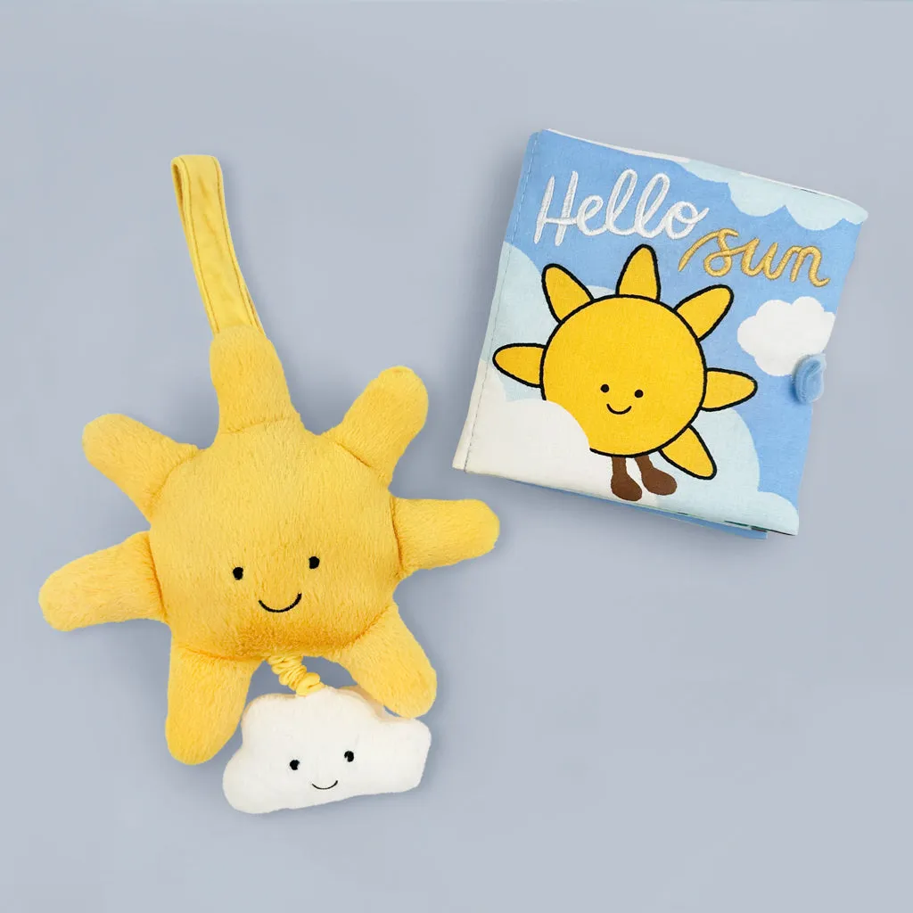 Jellycat Amuseable Sun Musical Pull with Hello Sun Fabric Book