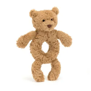Jellycat Bartholomew bear ring rattle