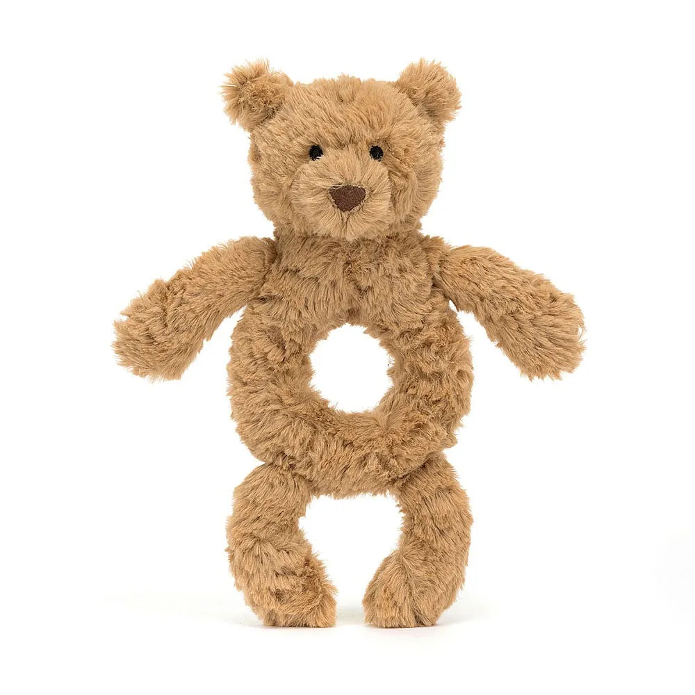 Jellycat Bartholomew bear ring rattle