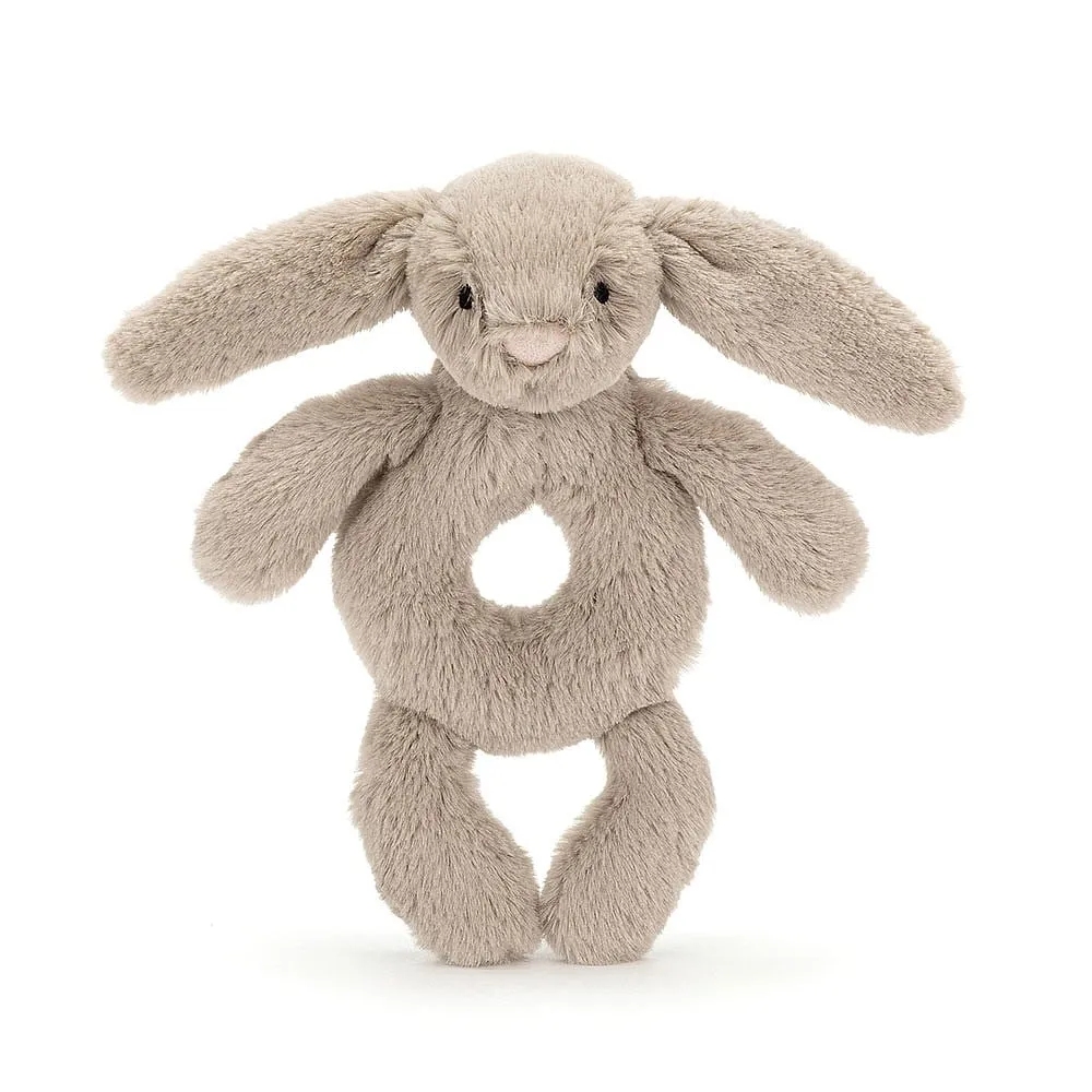 Jellycat bashful beige bunny ring rattle
