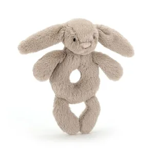Jellycat bashful beige bunny ring rattle
