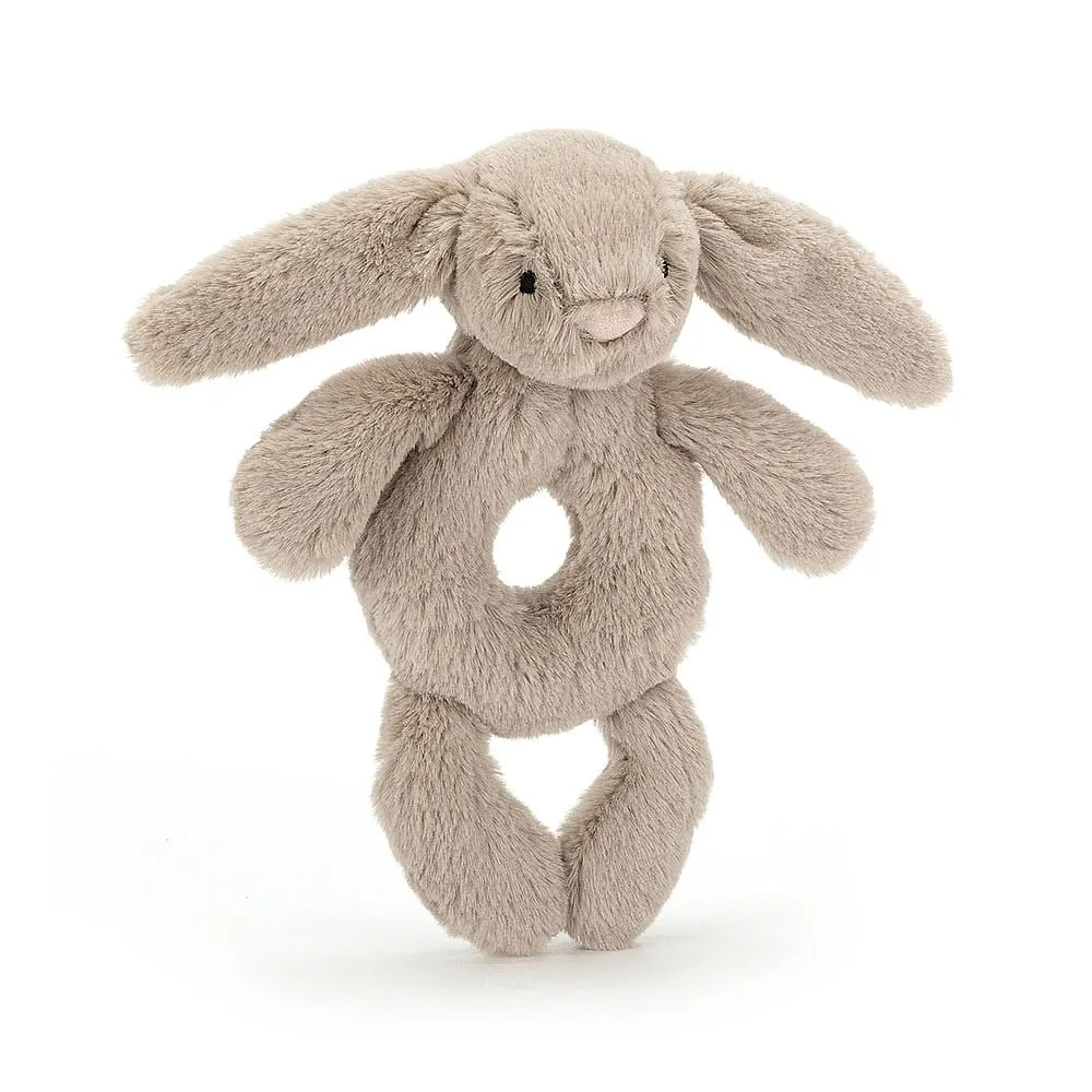 Jellycat bashful beige bunny ring rattle