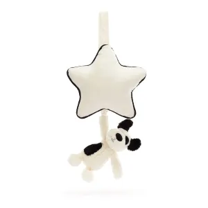 Jellycat bashful black & cream puppy musical pull