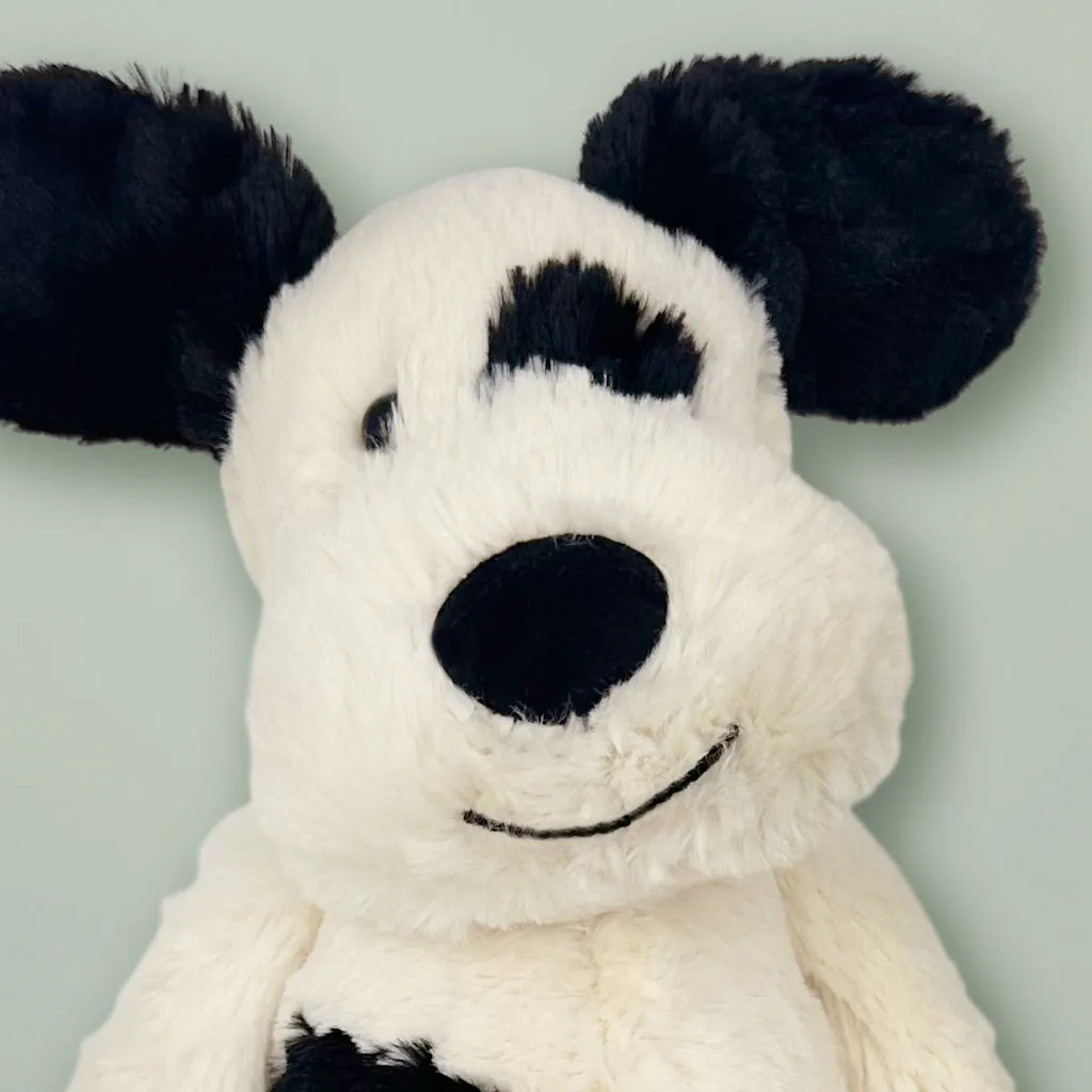 Jellycat Bashful Black and Cream Puppy Soft Toy with If I Were A Puppy Board Book