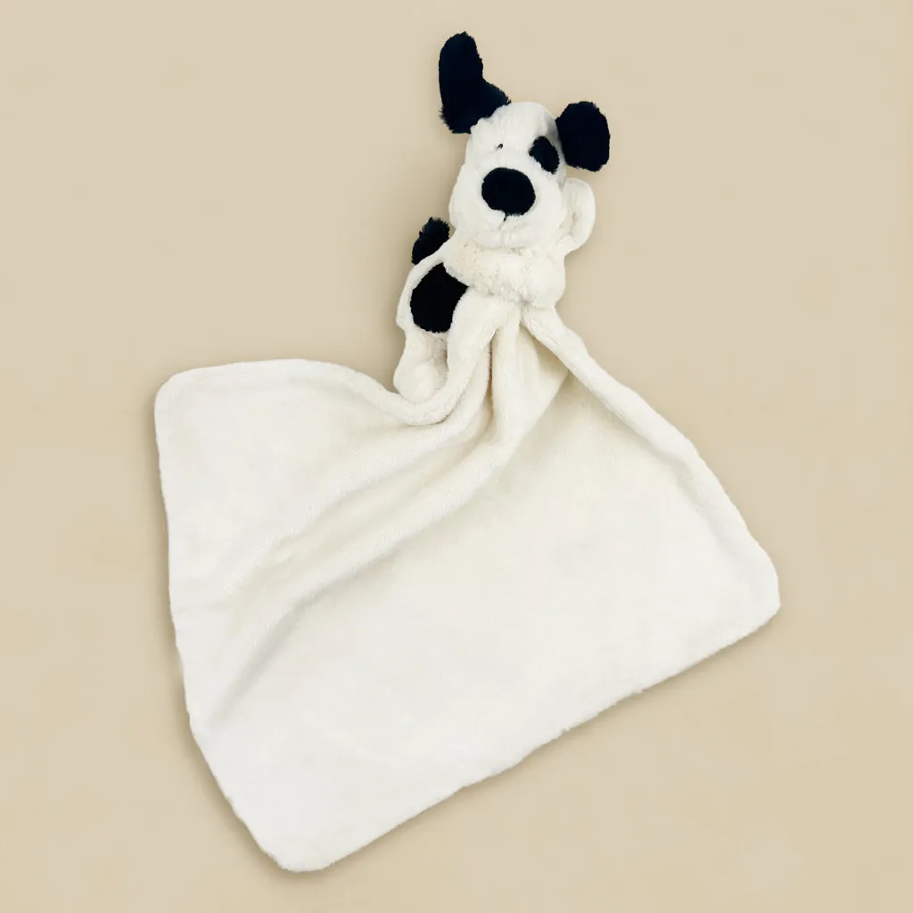 Jellycat Bashful Black and Cream Puppy Soother and If I Were A Puppy Board Book