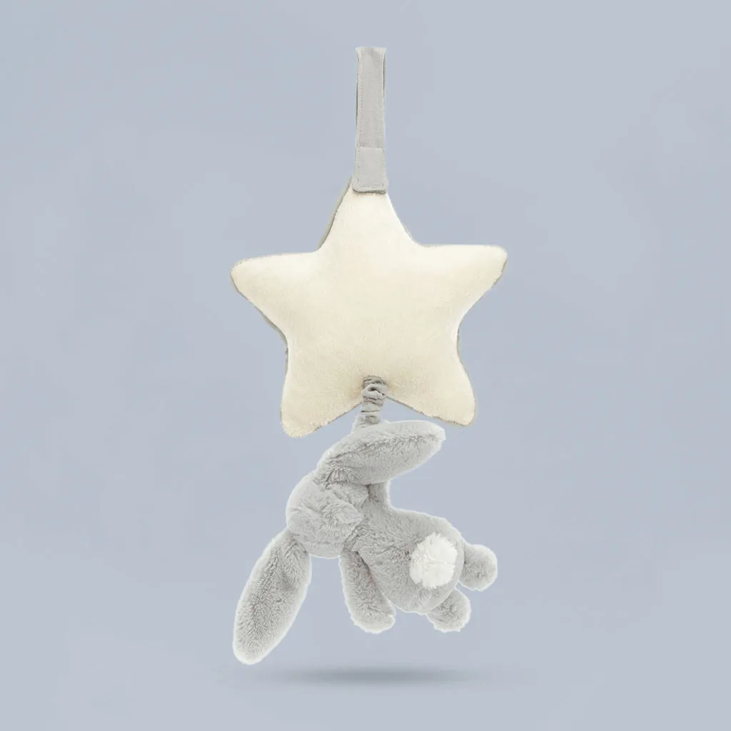 Jellycat Bashful Bunny Musical Pull, Silver